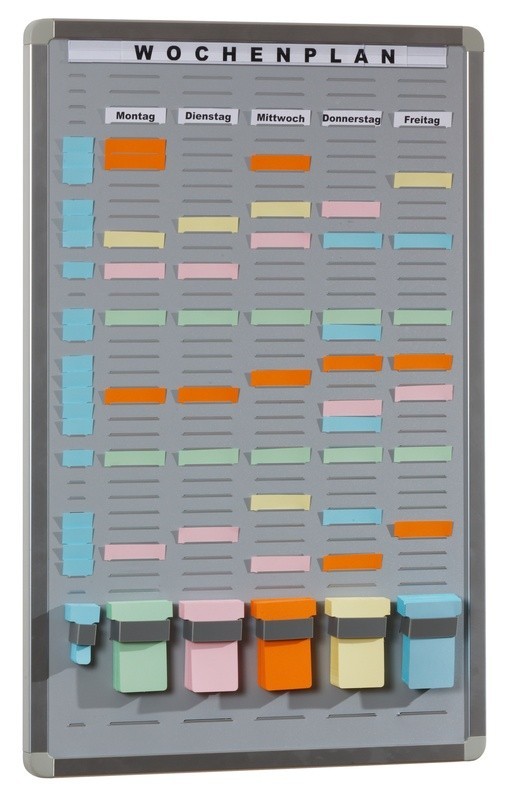 T-Card Systemtafel mit 35 Fächern / 5 Reihen