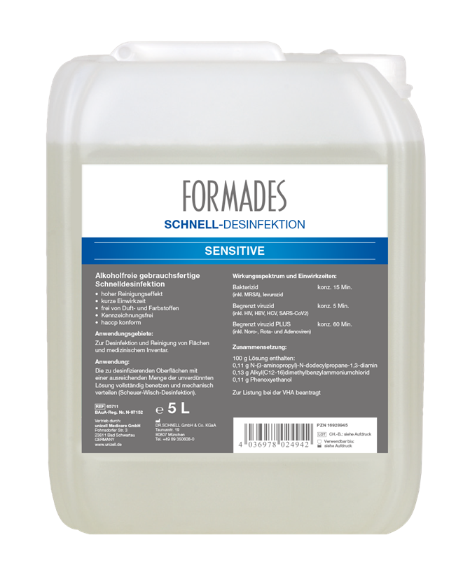 FORMADES Sensitive Schnelldesinfektion - 5 l